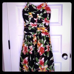 Sue Wong Vintage Hawaiian Sun Dress Multi-Color
